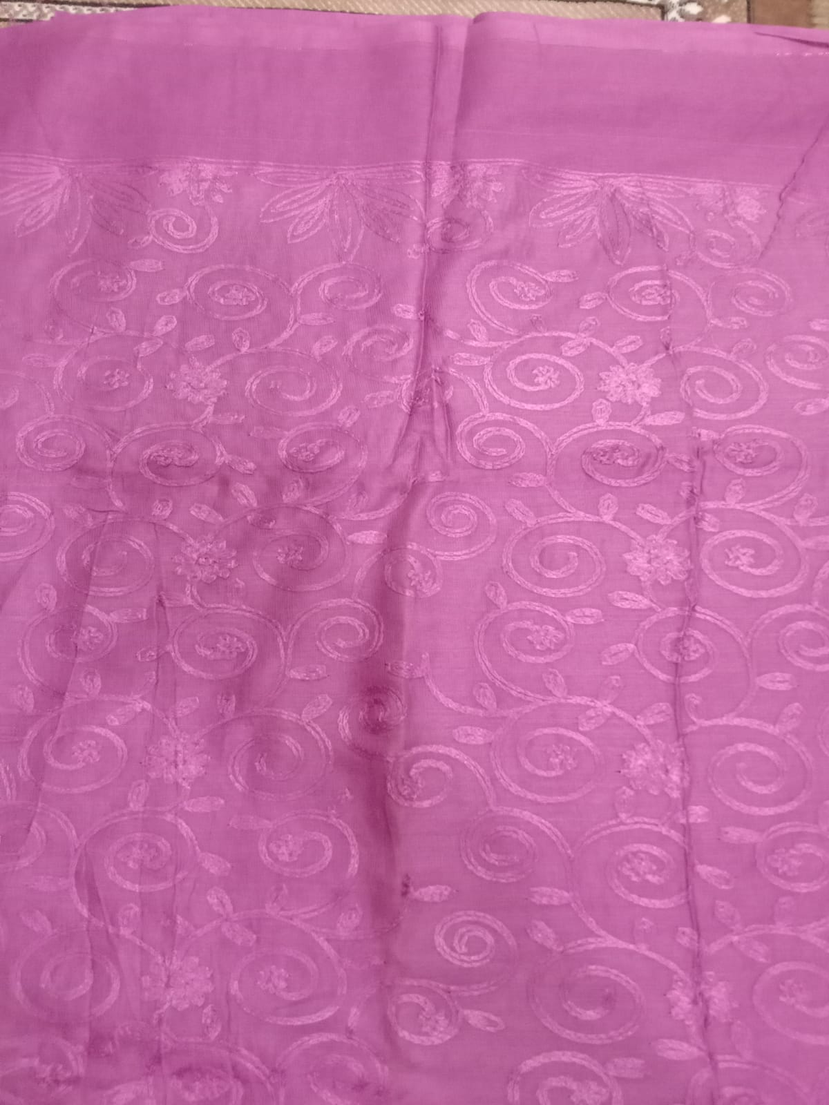 সুতির ওরনা এমব্রয়ডারি